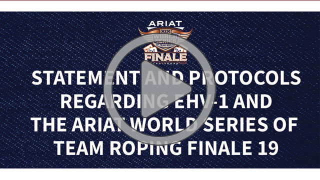 Statement Regarding EHV-1 & WSTR Finale 19